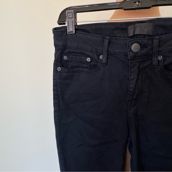 Vince Coastal Black Mid Rise Stretch Cotton Skinny Jeans DV133B-2096 EUC Sz 28 - Picture 4 of 8